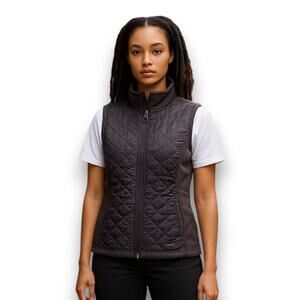 LL Bean Thinsulated Nano Puffer Vest Womens‎ Small Purple Full Zip Quilted